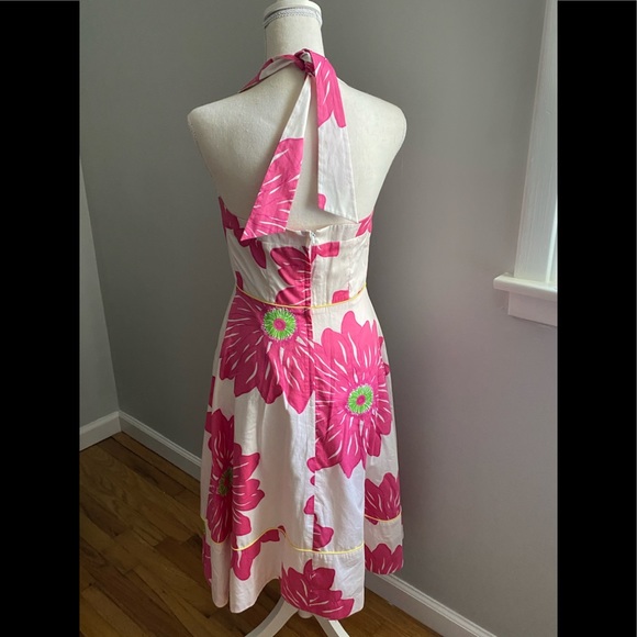 Lilly Pulitzer Floral Print Halter Dress  Size 6 - Picture 2 of 5